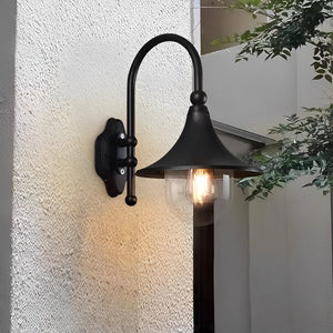 Reza Swan Neck Conical Exterior Wall Light - Vorrenne