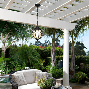Eson Globe Caged Outdoor Pendant Light - Vorrenne