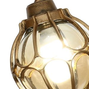 Eson Globe Caged Outdoor Pendant Light - Vorrenne