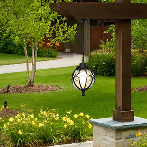 Eson Globe Caged Outdoor Pendant Light - Vorrenne