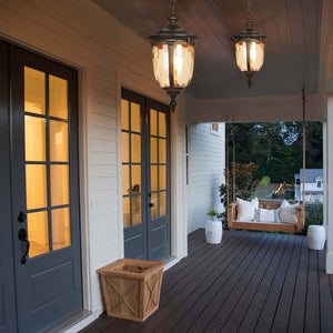 Yela Outdoor Acorn Rippled Pendant Light - Vorrenne