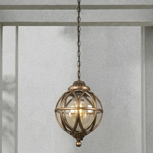 Jiza Outdoor Globe Cage Pendant Light - Vorrenne