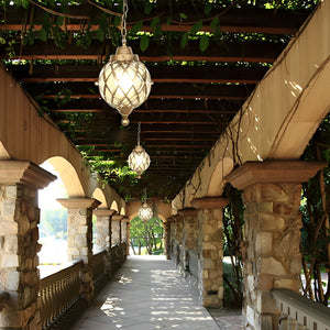 Bery Outdoor Lattice Globe Pendant Light - Vorrenne