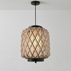 Ovar Outdoor Lattice Drum Pendant Light - Vorrenne