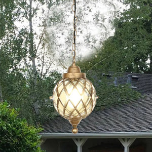 Bery Outdoor Lattice Globe Pendant Light - Vorrenne