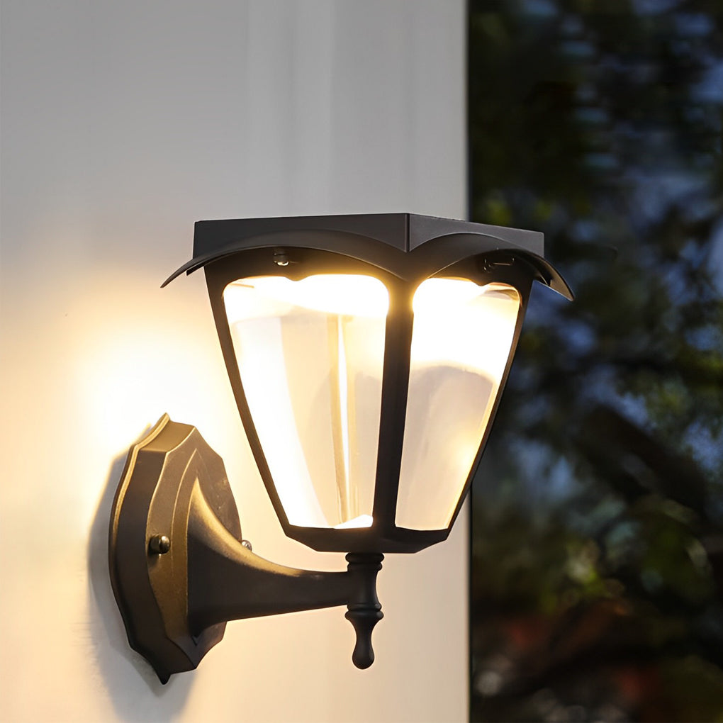 Avile Solar Coach Curved Outdoor Wall Light - Vorrenne