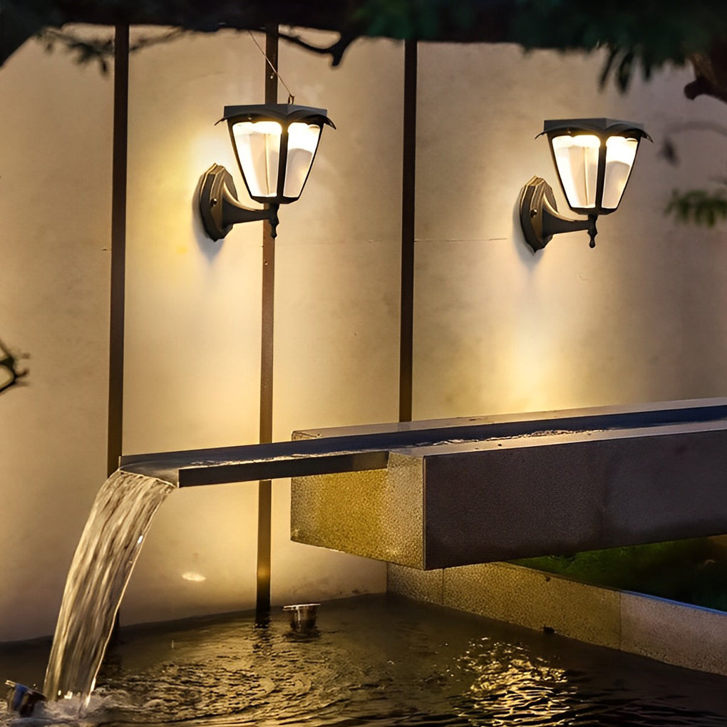 Avile Solar Coach Curved Outdoor Wall Light - Vorrenne