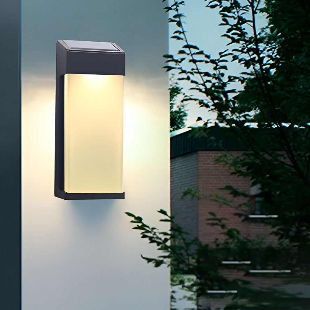 Even Solar Rectangular Outdoor Wall Light - Vorrenne