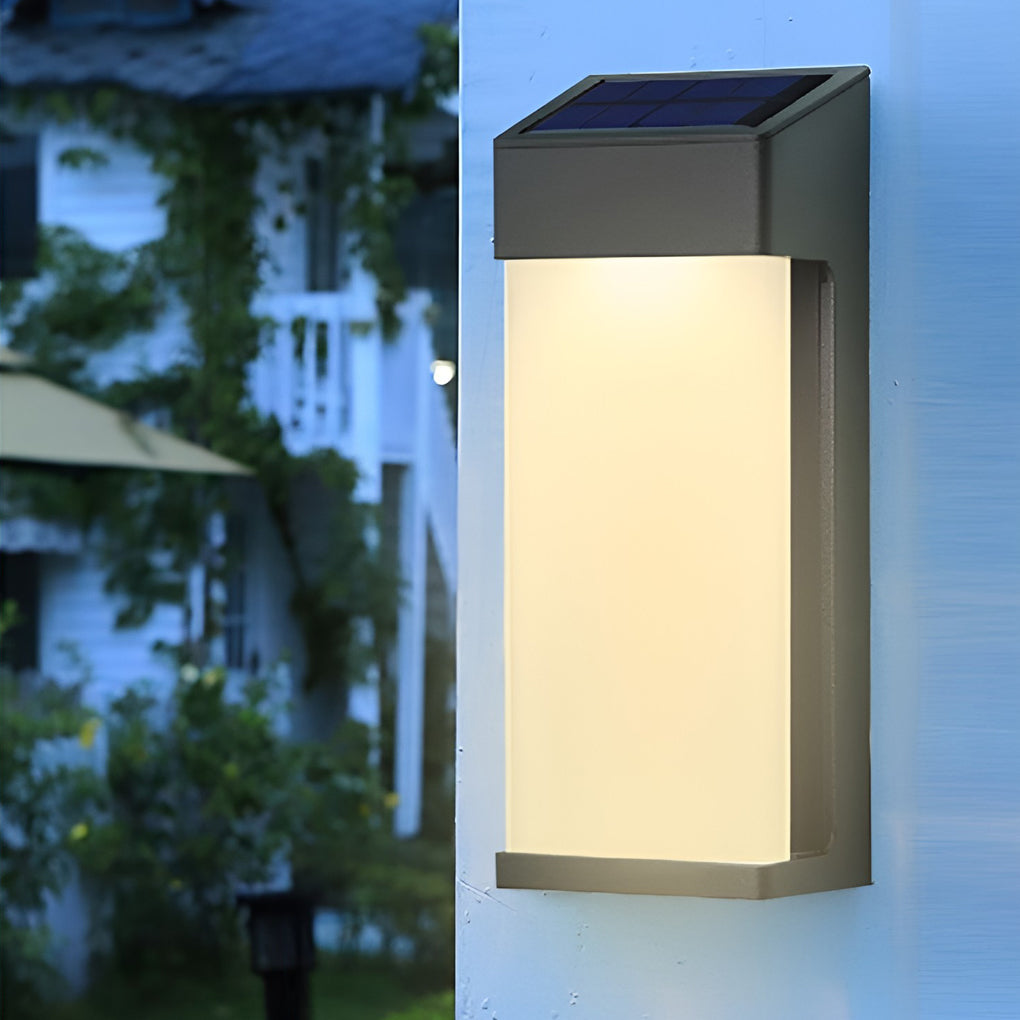 Even Solar Rectangular Outdoor Wall Light - Vorrenne