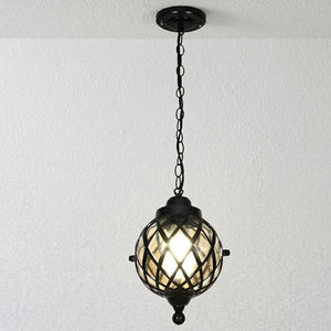 Bery Outdoor Lattice Globe Pendant Light - Vorrenne