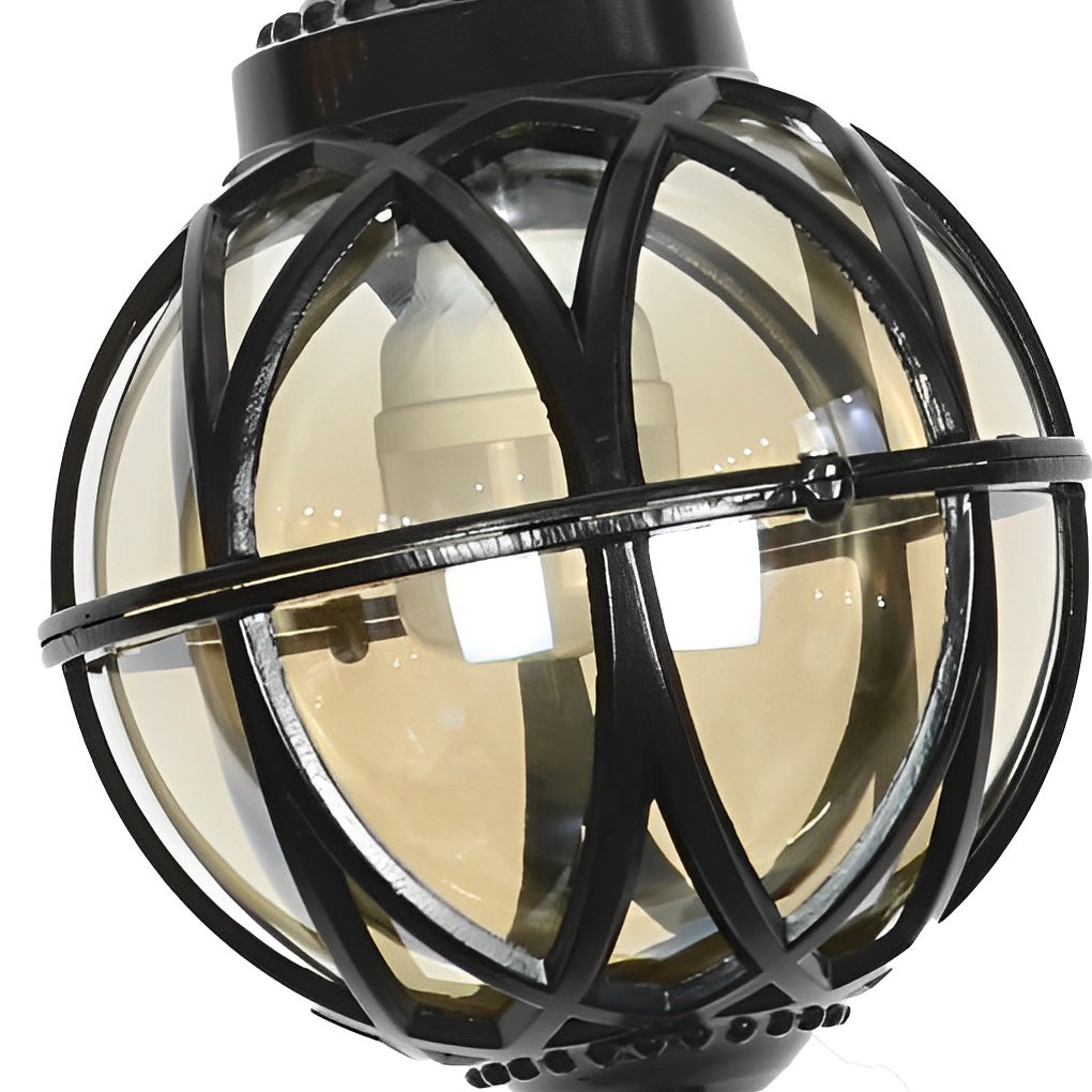 Jiza Outdoor Globe Cage Pendant Light - Vorrenne
