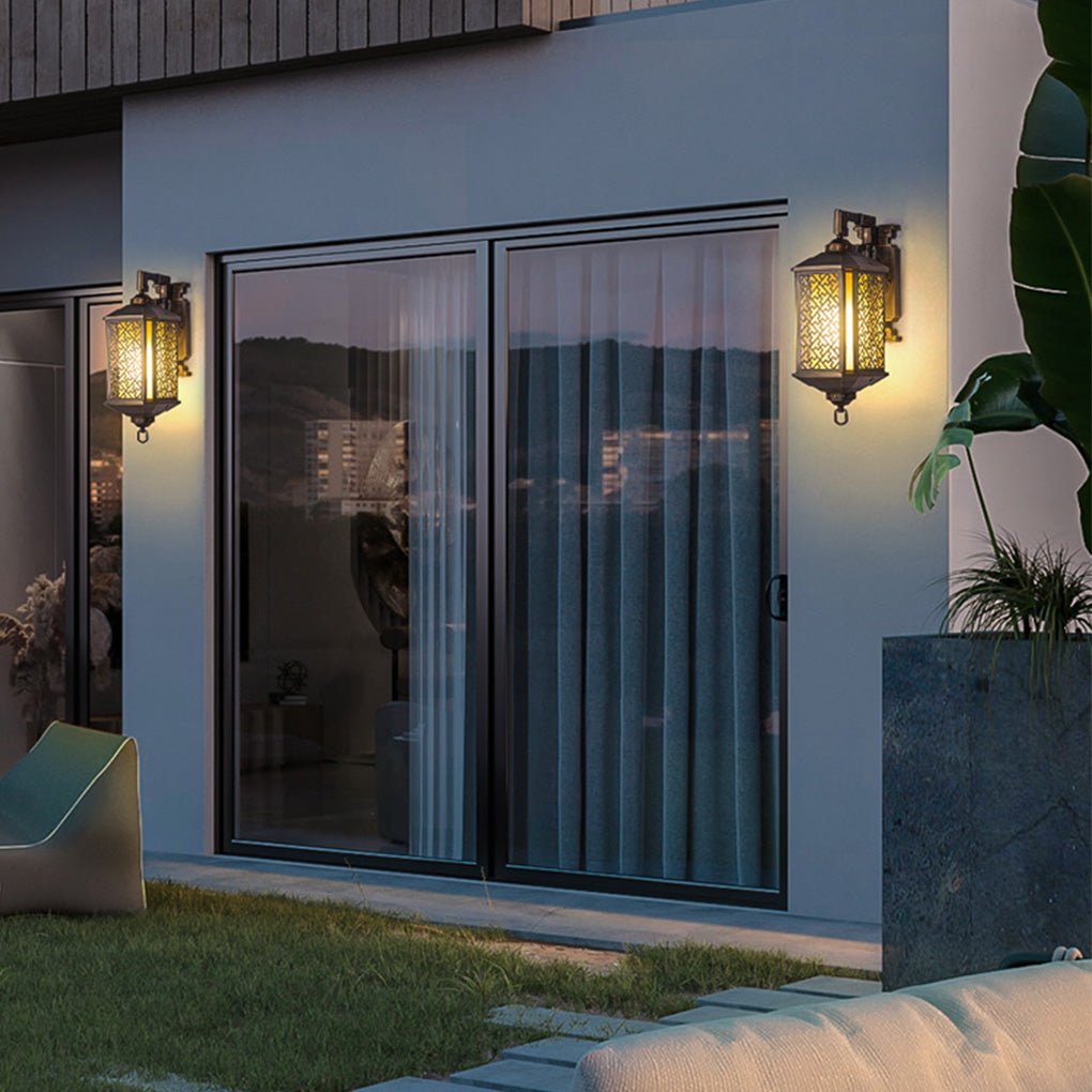 Trel Lantern Pagoda Exterior Wall Light - Vorrenne