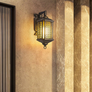 Trel Lantern Pagoda Exterior Wall Light - Vorrenne