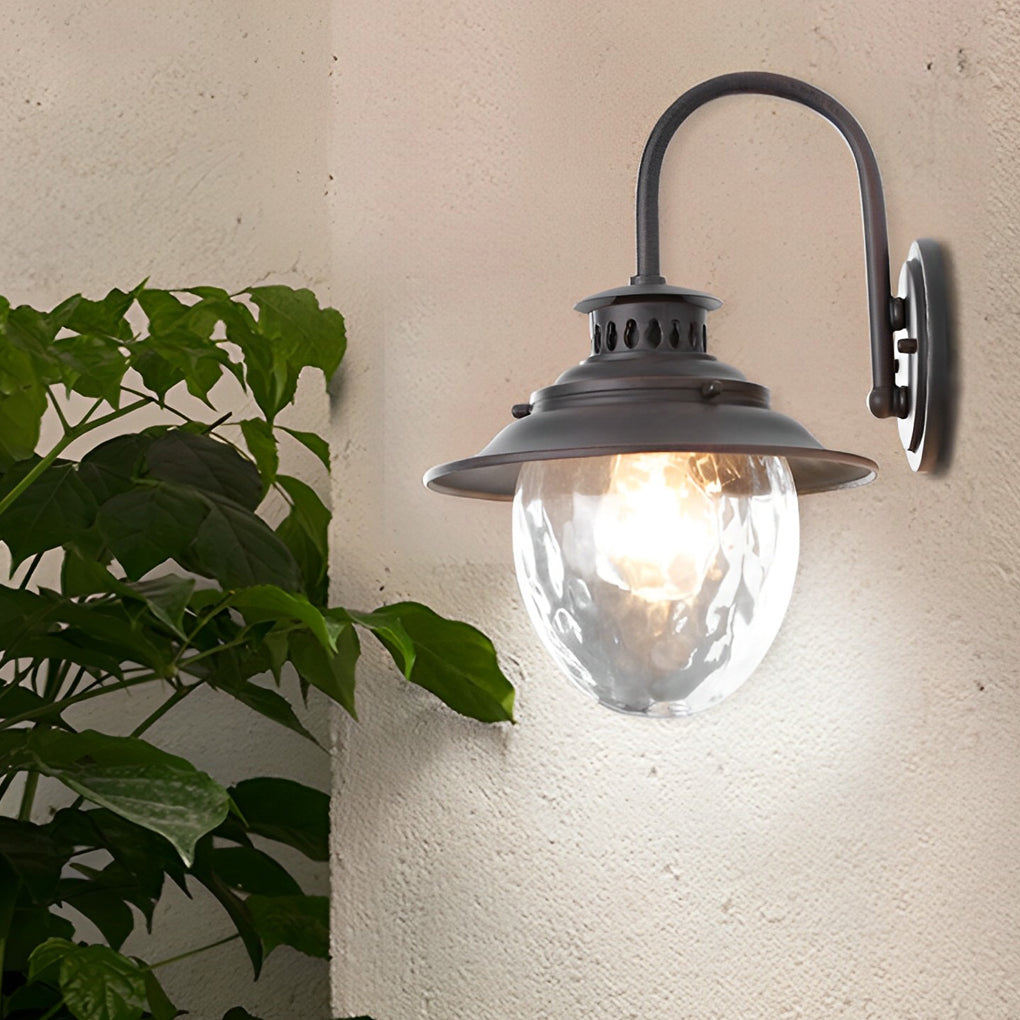 Cire Gooseneck Egg Outdoor Wall Light - Vorrenne