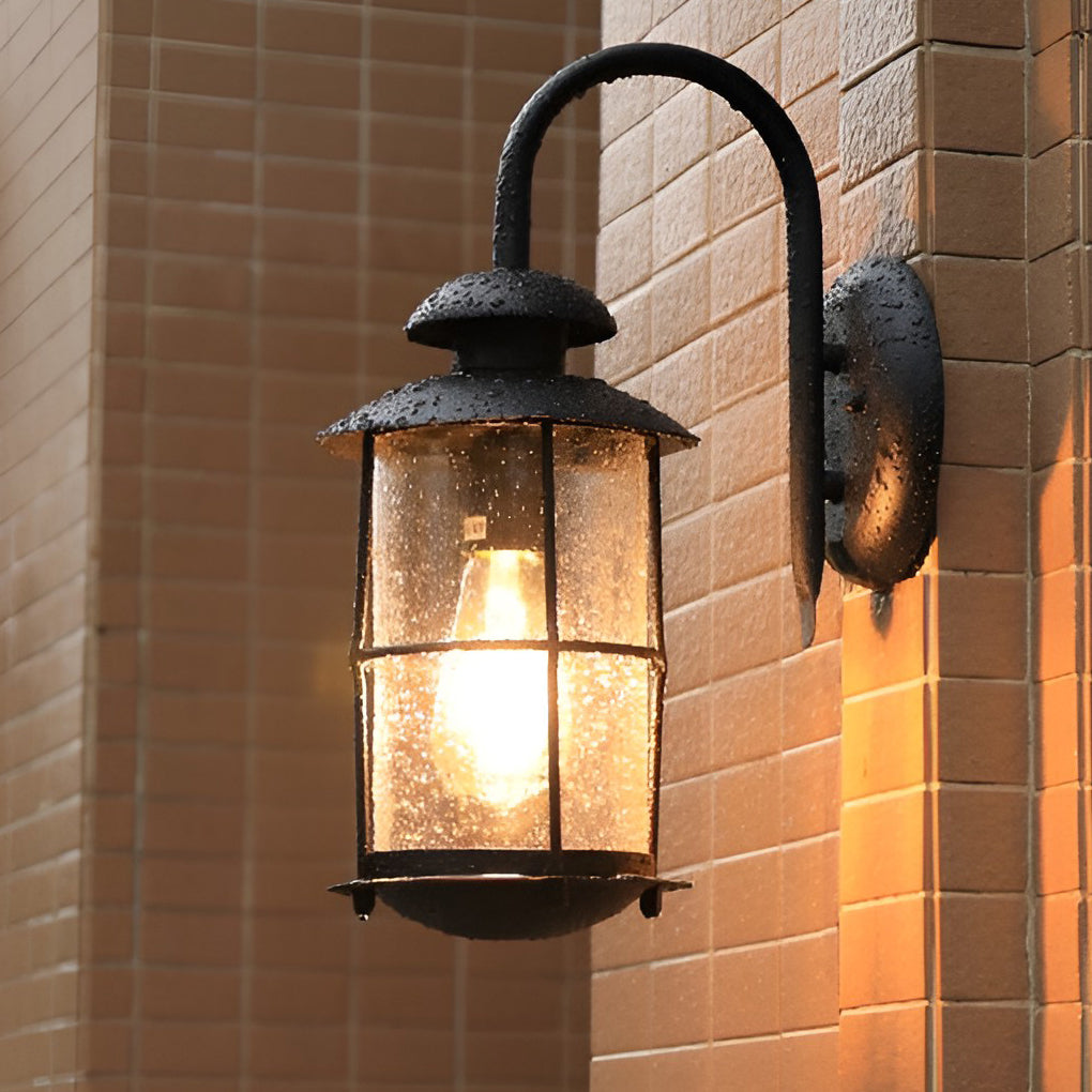 Cezi Gooseneck Outdoor Cage Wall Light - Vorrenne