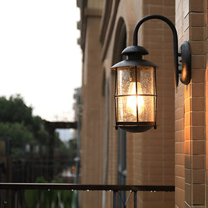 Cezi Gooseneck Outdoor Cage Wall Light - Vorrenne