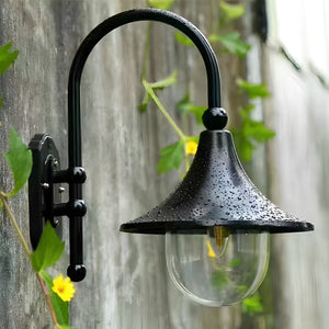 Reza Swan Neck Conical Exterior Wall Light - Vorrenne