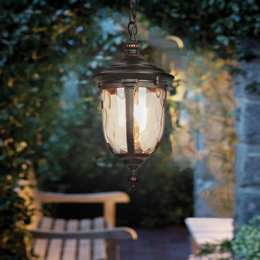 Yela Outdoor Acorn Rippled Pendant Light - Vorrenne