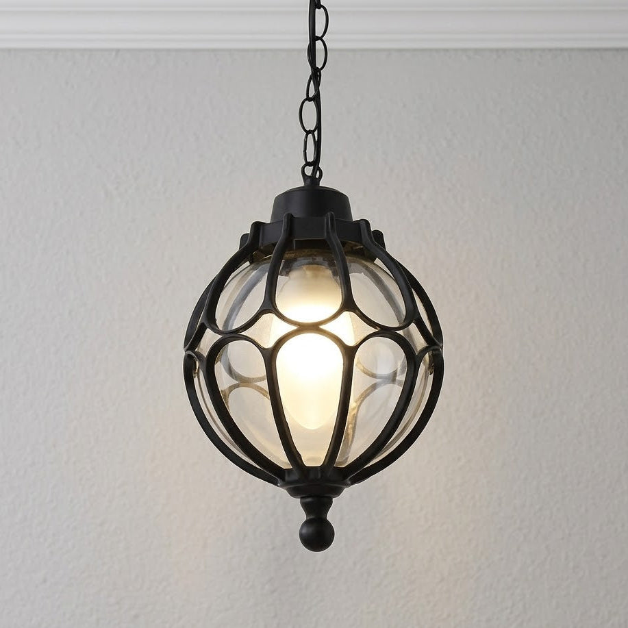Eson Globe Caged Outdoor Pendant Light - Vorrenne
