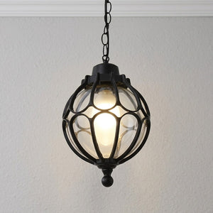 Eson Globe Caged Outdoor Pendant Light - Vorrenne