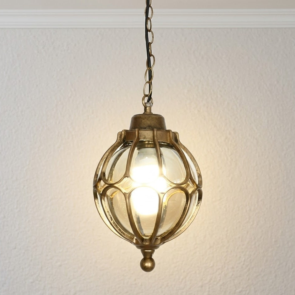 Eson Globe Caged Outdoor Pendant Light - Vorrenne