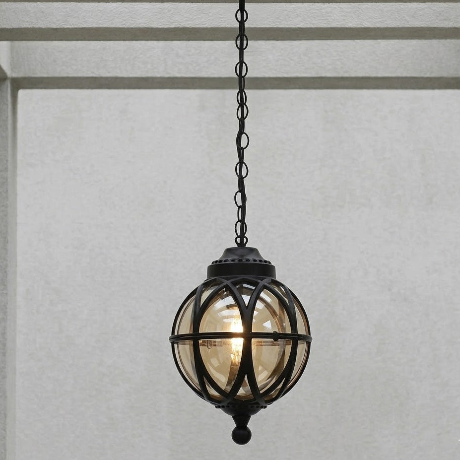 Jiza Outdoor Globe Cage Pendant Light - Vorrenne