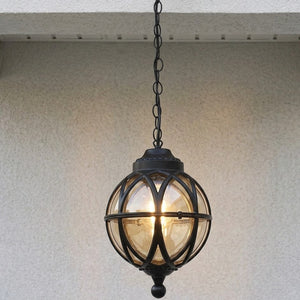 Jiza Outdoor Globe Cage Pendant Light - Vorrenne