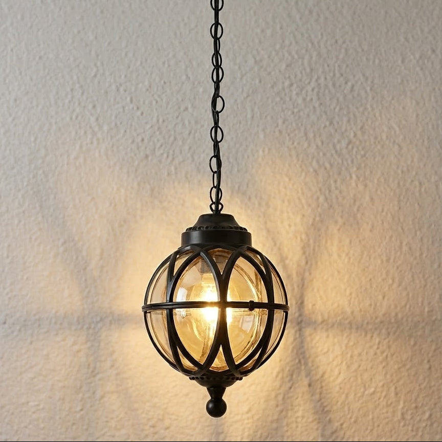 Jiza Outdoor Globe Cage Pendant Light - Vorrenne