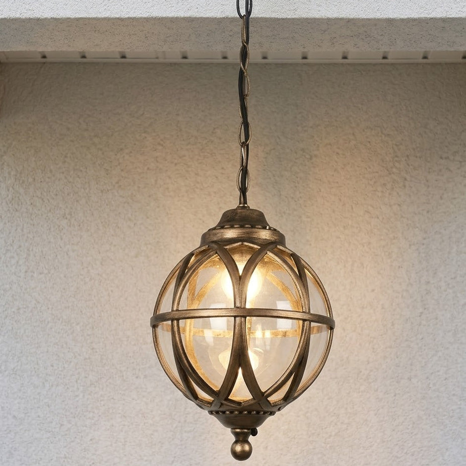 Jiza Outdoor Globe Cage Pendant Light - Vorrenne
