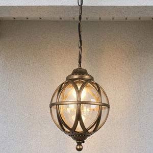 Jiza Outdoor Globe Cage Pendant Light - Vorrenne