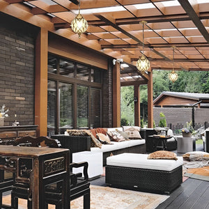Bery Outdoor Lattice Globe Pendant Light - Vorrenne
