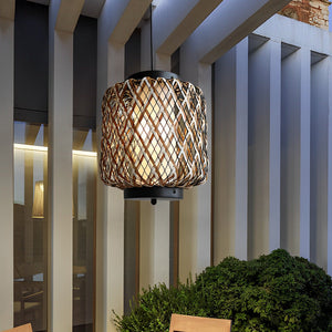 Ovar Outdoor Lattice Drum Pendant Light - Vorrenne