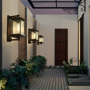Liva Lantern Ribbed Wall Light - Vorrenne