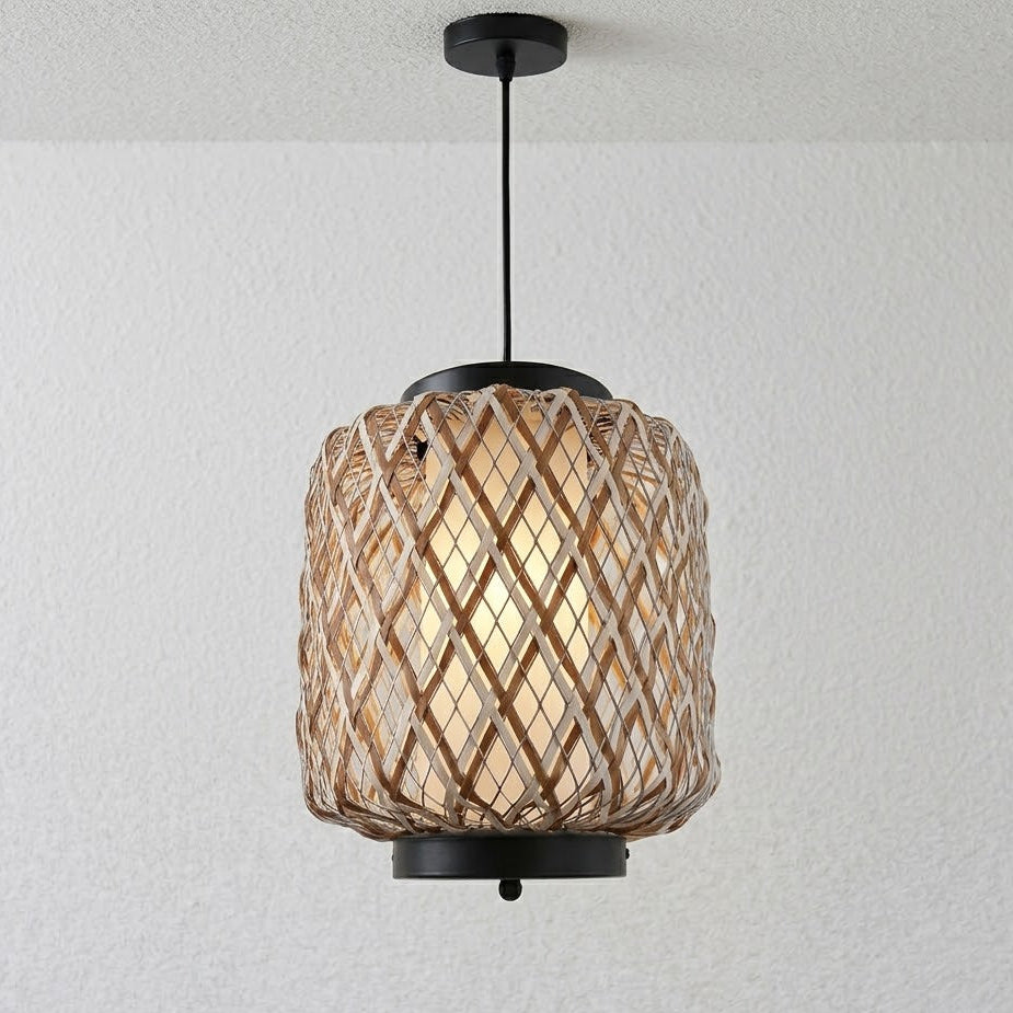 Ovar Outdoor Lattice Drum Pendant Light - Vorrenne