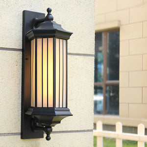 Lera Lantern Slats Outdoor Wall Light - Vorrenne