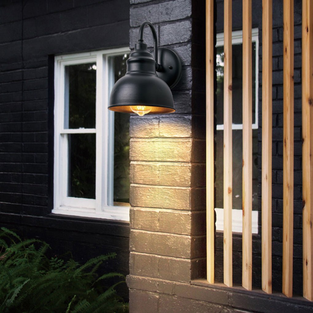 Kexo Gooseneck Dome Outdoor Wall Light - Vorrenne