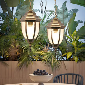 Biro Hexagonal Bell Outdoor Pendant Light - Vorrenne