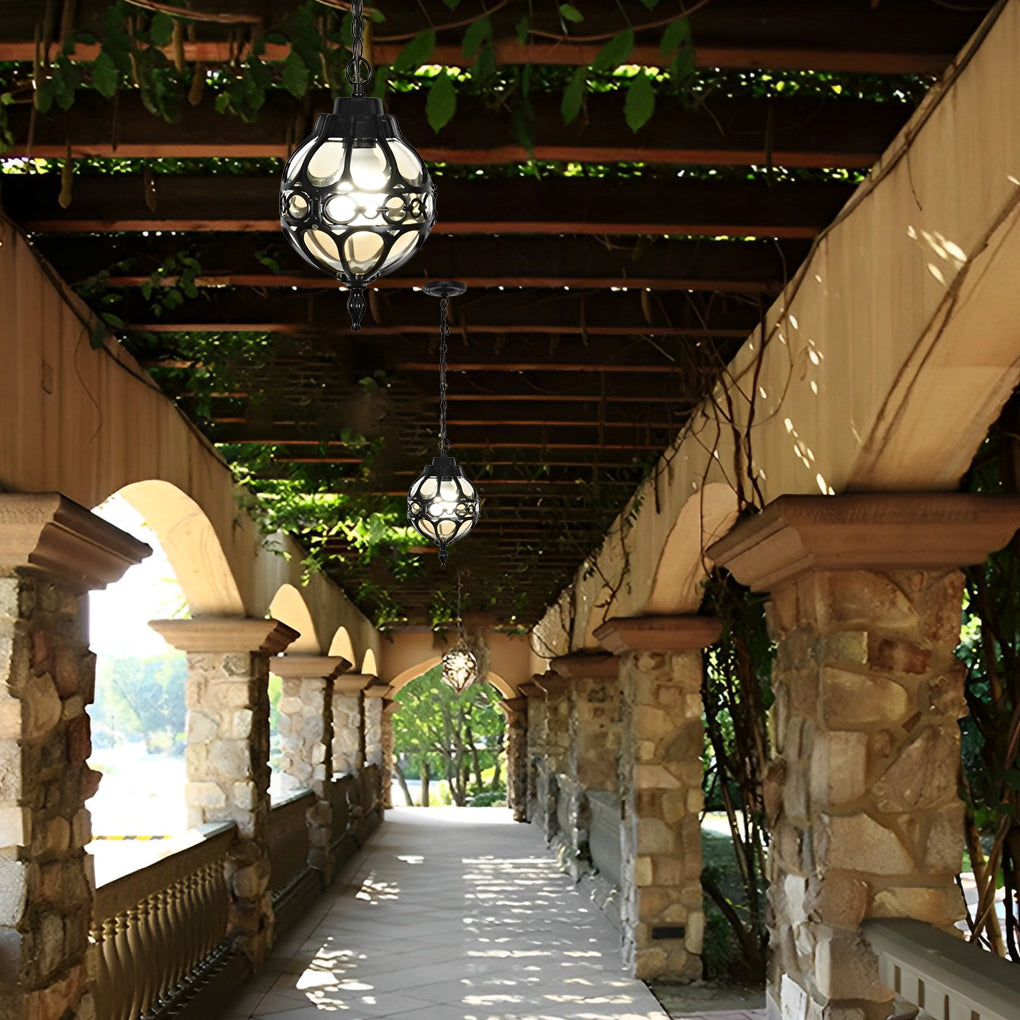 Azer Globe Lantern Outdoor Pendant Light - Vorrenne