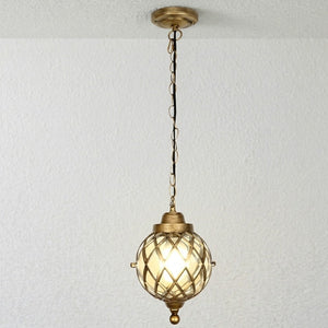 Bery Outdoor Lattice Globe Pendant Light - Vorrenne