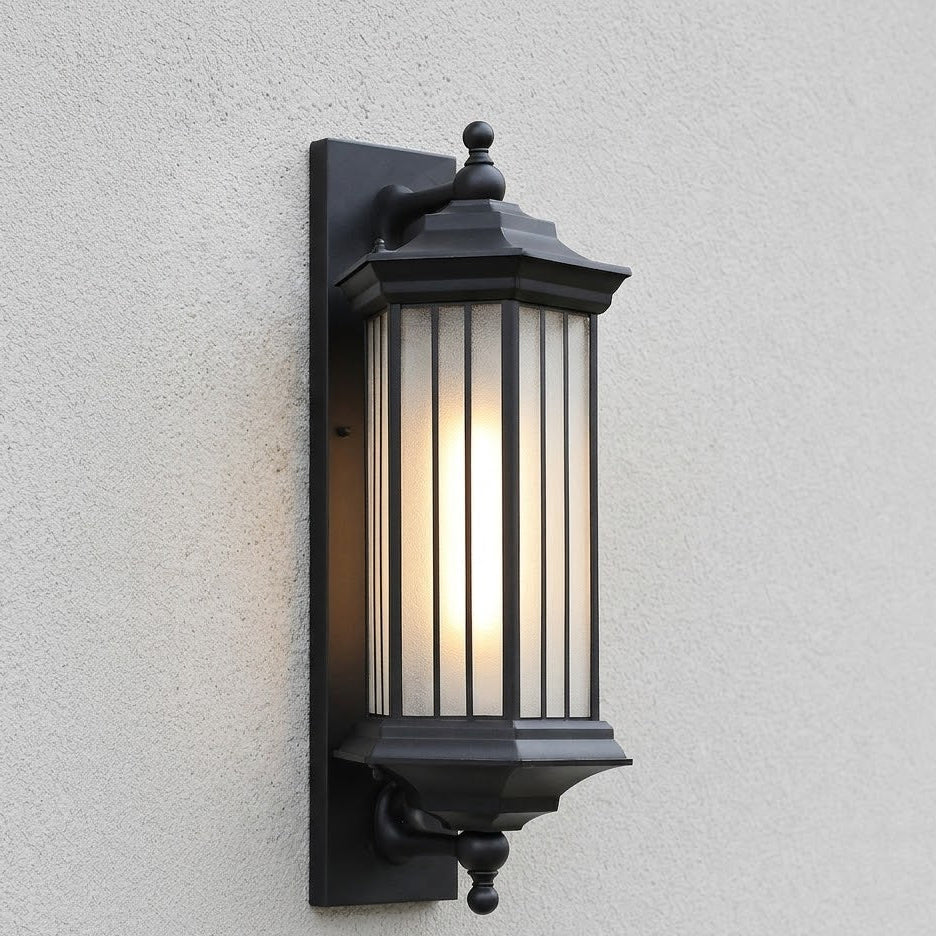 Lera Lantern Slats Outdoor Wall Light - Vorrenne